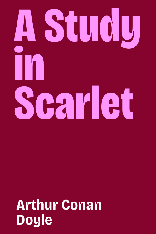 Cover of A Study in Scarlet